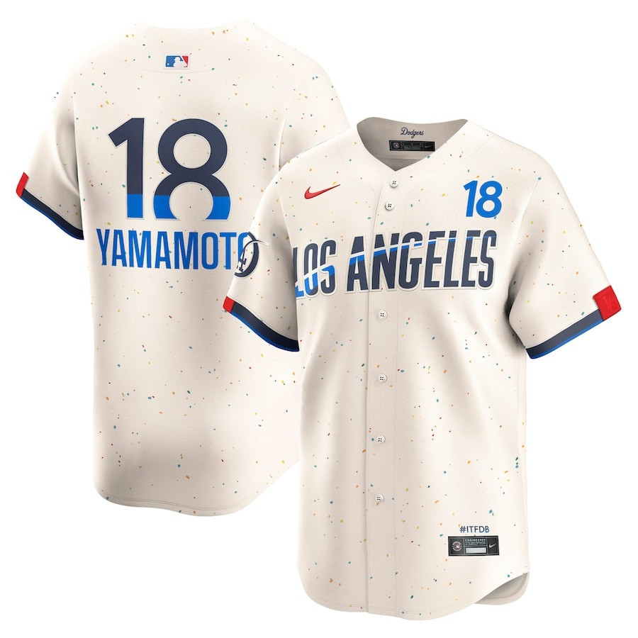 Yoshinobu Yamamoto Jersey MLB Los Angeles Dodgers City Connect Player Jersey Fan Merch