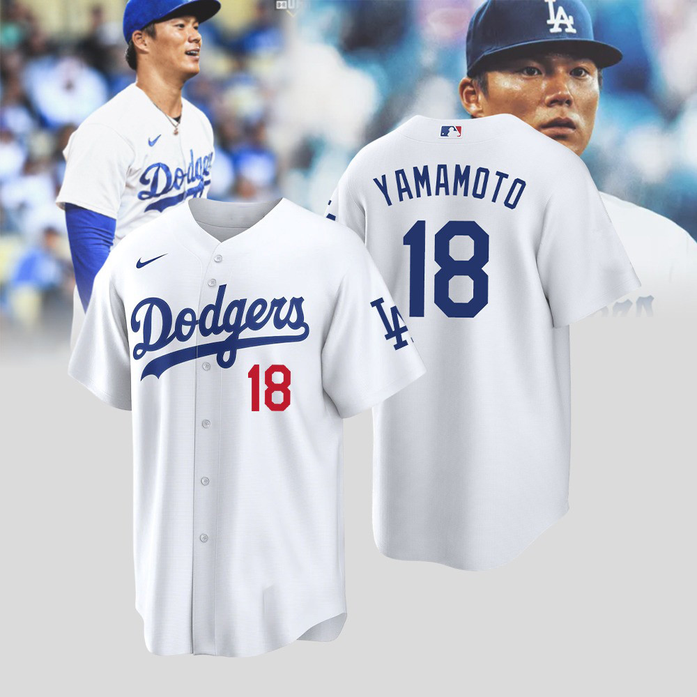 Yoshinobu Yamamoto Los Angeles Dodgers Home Jersey Gift Ideas For Baseball Fans