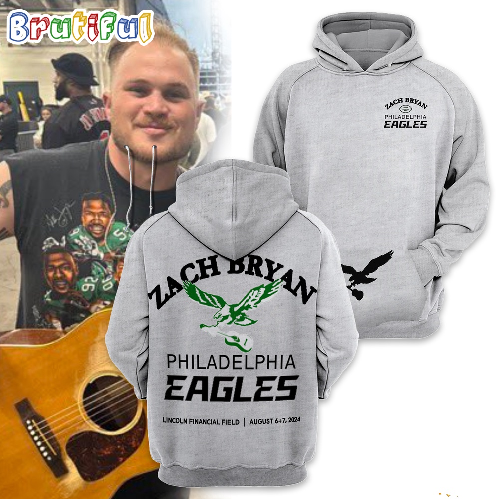 Zach Bryan Philadelphia Eagles Hoodie Shirt Gift For Sport Music Fans