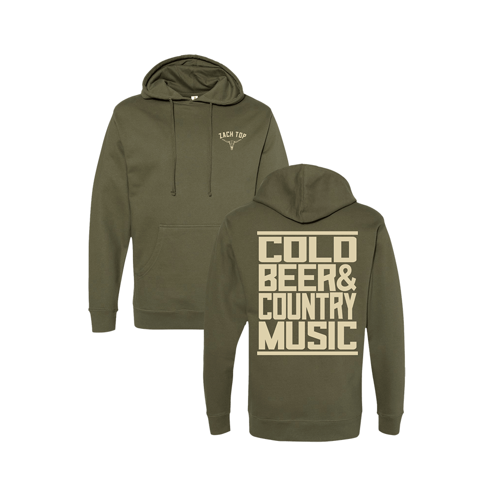 Zach Top Merch Zach Top Colo Beer And Country Music Hoodie Green Gifts For Fans