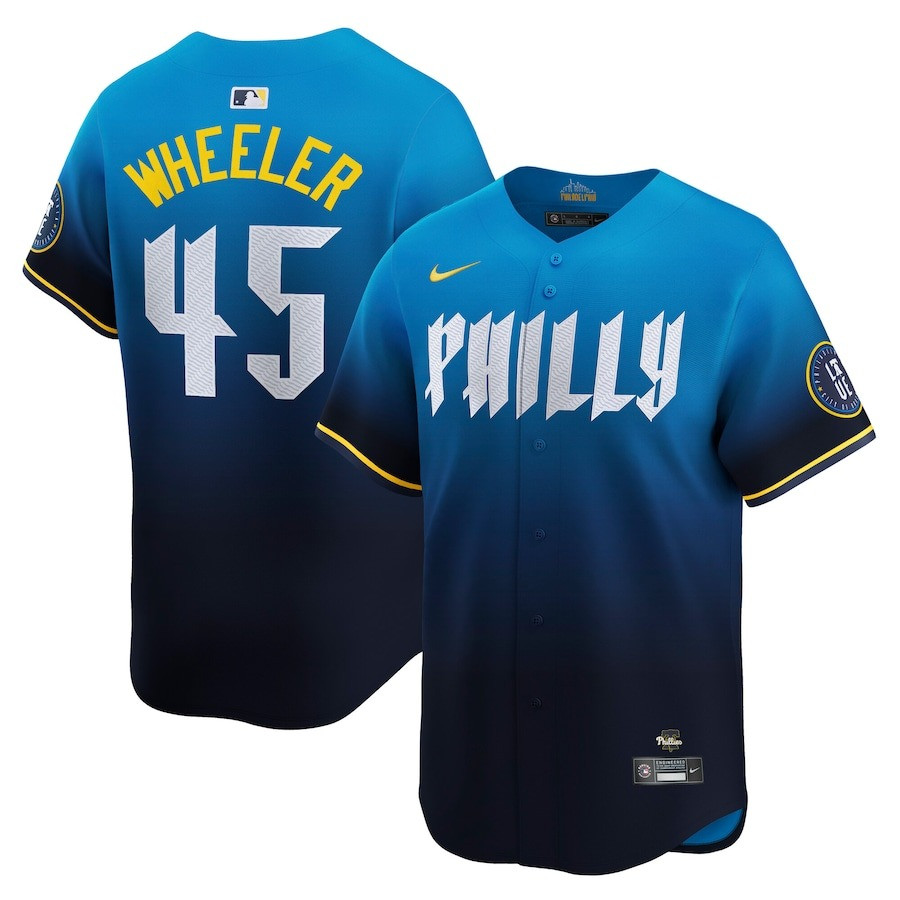 Zack Wheeler Philadelphia Phillies City Connect Jersey MLB Baseball Player Jersey Uniforms